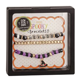 Black Halloween Beaded Bracelet Set