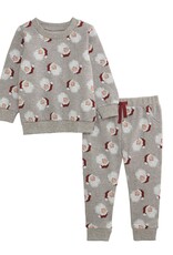 Gray Santa jogger Set 12-18m