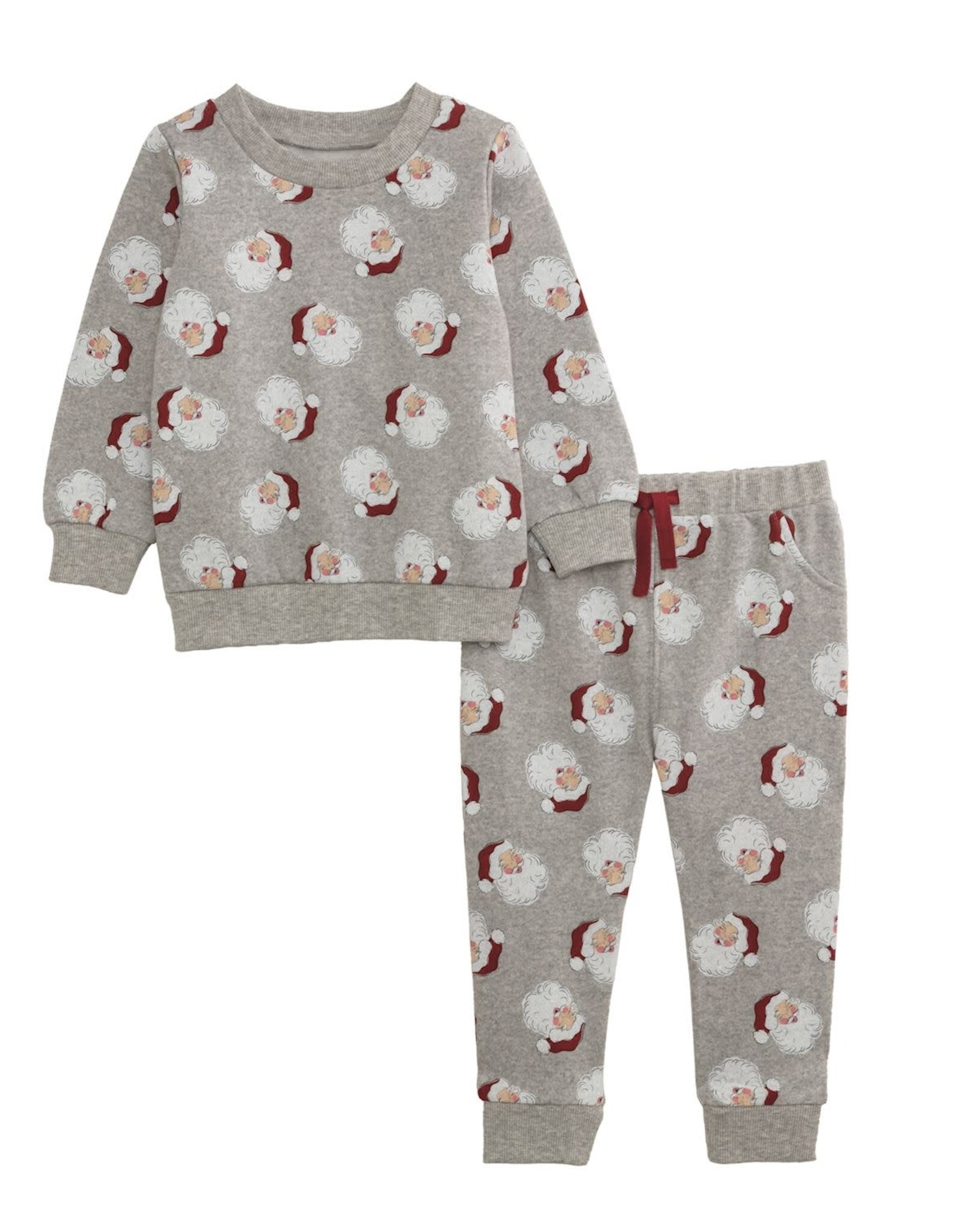 Gray Santa jogger Set 12-18m