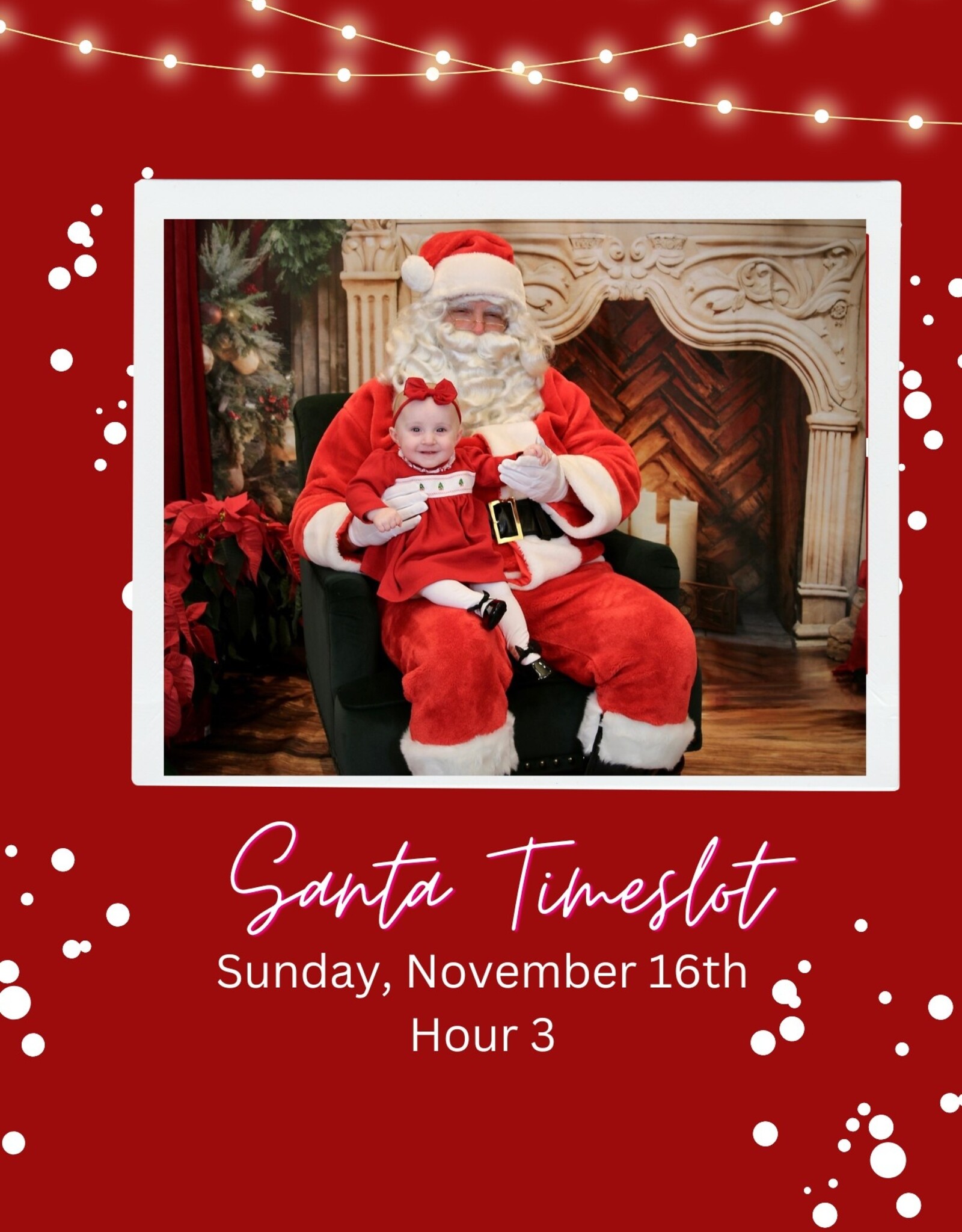 Santa Timeslot Sunday Nov. 16th Hour 3