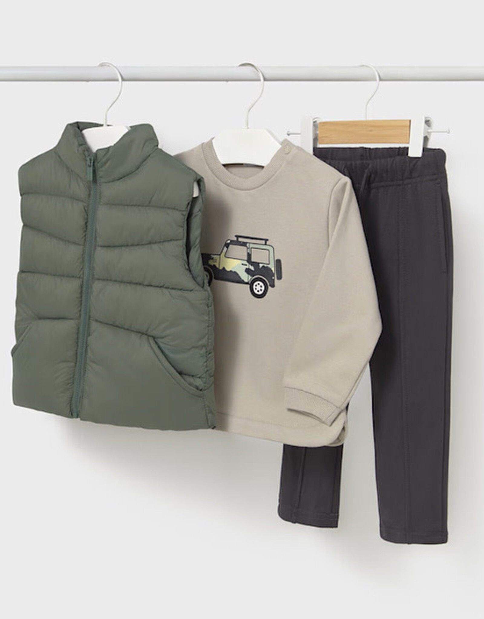 Green Vest Pant Set