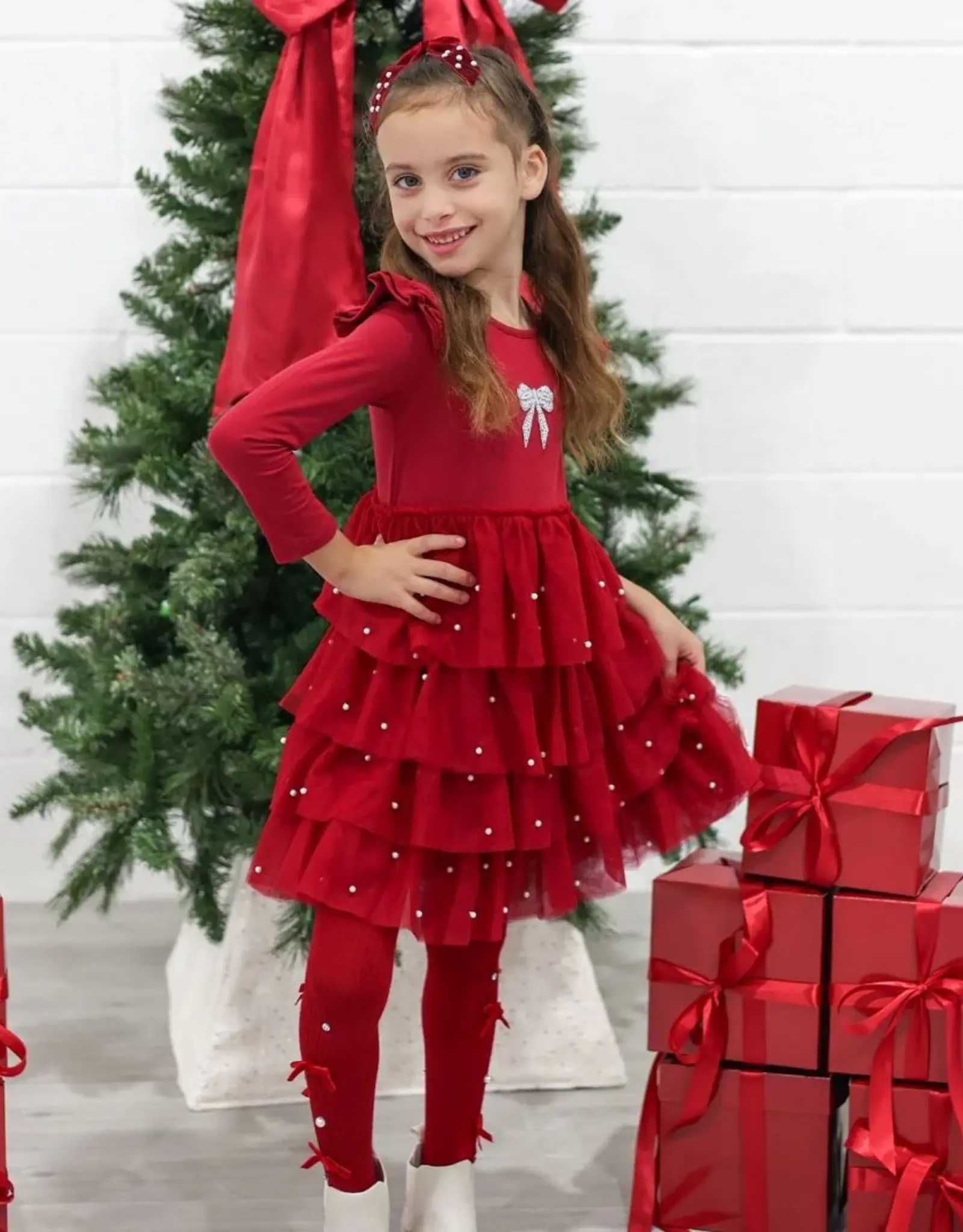 Christmas Pearl Tutu Dress