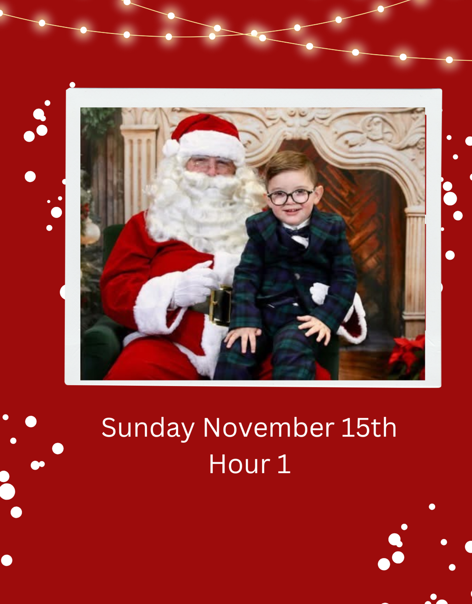 Santa Timeslot Sunday Nov. 15th Hour 1