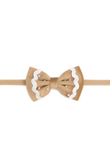 Gingerbread Velvet Bow Baby Headband