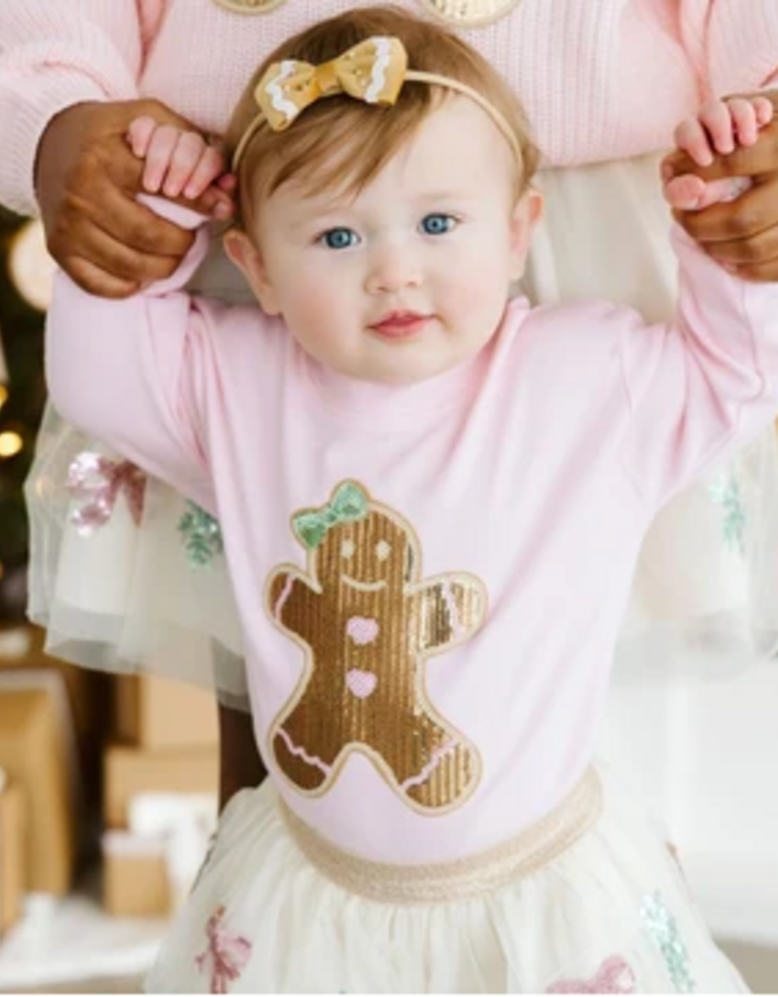 Gingerbread Velvet Bow Baby Headband