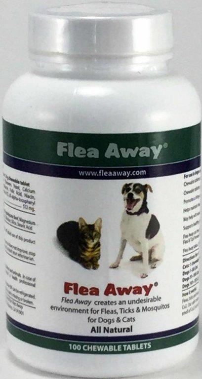 Flea Away Flea Away Natural Flea, Tick & Mosquito Repellent For Cats & Dogs, 100 Chewable Tablets