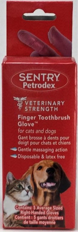 Sentry Pet Care Sentry Petrodex Dog & Cat Finger Toothbrush Glove, 5-count By Sentry