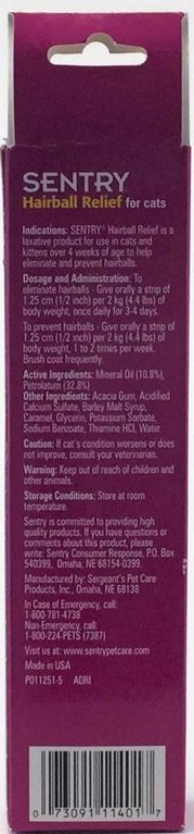Sentry Pet Care Sentry Hairball Relief
