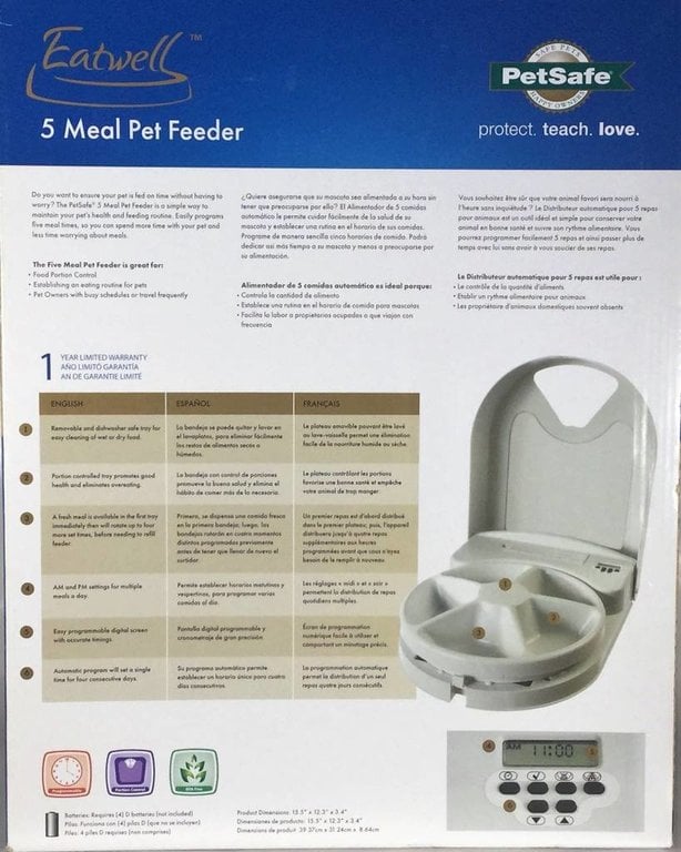 Drinkwell by PetSafe PetSafe Eatwell 5-Meal Automatic Pet Feeder