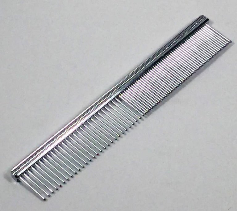 PawPrint Flatback Etched Grooming Comb 5 inch