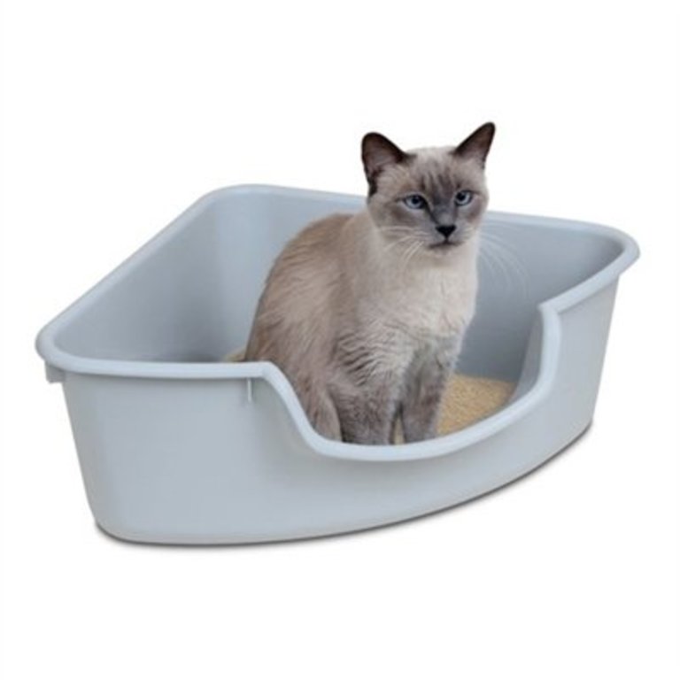 Easy Clean Corner Cat Litter Box – Wally Cats