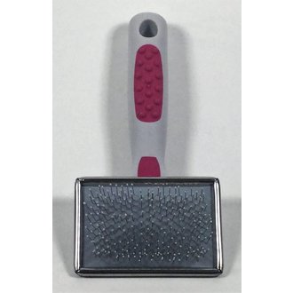 Paw Print Flat Back Ball Tip Soft Slicker Brush Small