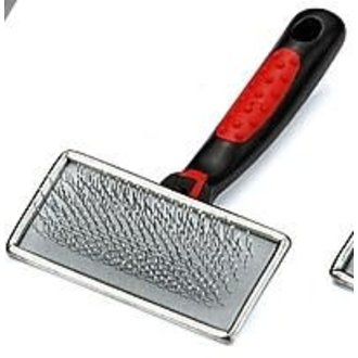 Paw Print Flat Back Ball Tip Soft Slicker Brush Medium