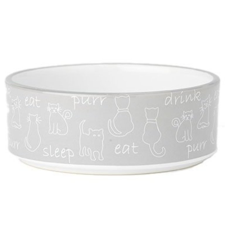 PetRageous Designs Eat Drink Purr Playful Pet Bowl Collection