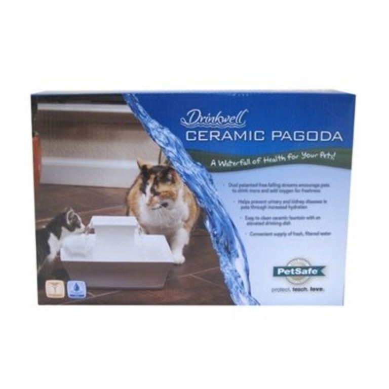 Drinkwell by PetSafe Drinkwell Ceramic Pagoda Pet Water Fountain