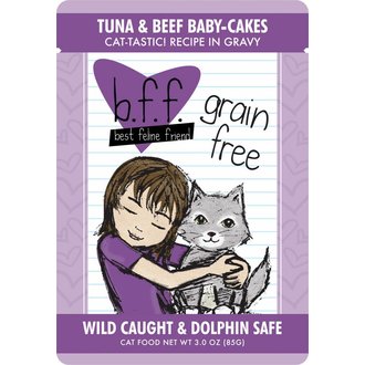 BFF BFF Tuna & Beef Baby Cakes Recipe in Gravy Grain-Free Cat Food 3-oz Pouch BFF BFF Tuna & Beef Baby Cakes Recipe in Gravy Grain-Free Cat Food 3-oz Pouch