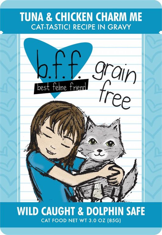 BFF BFF Tuna & Chicken Charm Me Recipe in Gravy Grain-Free Cat Food 3-oz Pouch