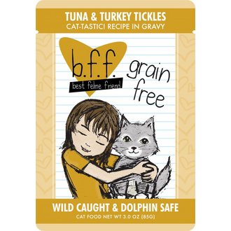 BFF BFF Tuna & Turkey Tickles Recipe in Gravy Grain-Free Cat Food 3-oz Pouch BFF BFF Tuna & Turkey Tickles Recipe in Gravy Grain-Free Cat Food 3-oz Pouch