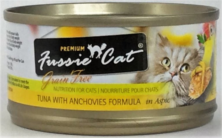 Fussie Cat Fussie Cat Premium Tuna with Small Anchovies Formula in Aspic Grain-Free Canned Cat Food - 2.8 oz