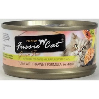 Fussie Cat Fussie Cat Premium Tuna with Prawns Formula in Aspic Grain-Free Canned Cat Food - 2.8 oz
