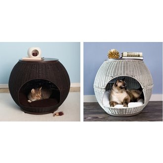 Refined Feline The Igloo Cat Bed Deluxe - Espresso Refined Feline The Igloo Cat Bed Deluxe - Espresso