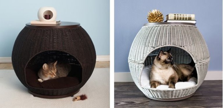 Refined Feline The Igloo Cat Bed Deluxe - Espresso