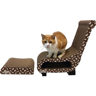 Imperial Cat Cat Scratch n Shapes Club Chair and Ottoman Combo