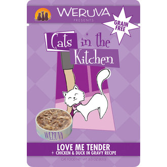 Weruva Weruva Cats in the Kitchen Love Me Tender Chicken & Duck in Gravy Recipe Grain-Free Cat Food 3-oz Pouch