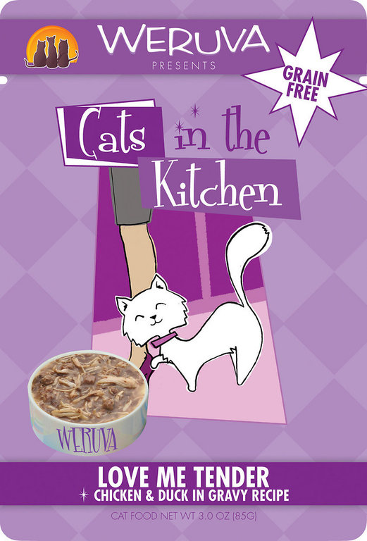 Weruva Weruva Cats in the Kitchen Love Me Tender Chicken & Duck in Gravy Recipe Grain-Free Cat Food 3-oz Pouch