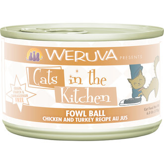 Weruva Weruva Cats in the Kitchen Fowl Ball Chicken & Turkey Au Jus Grain-Free Canned Cat Food