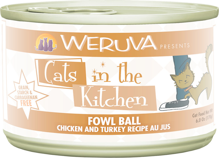 Weruva Weruva Cats in the Kitchen Fowl Ball Chicken & Turkey Au Jus Grain-Free Canned Cat Food