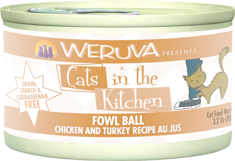 Weruva Weruva Cats in the Kitchen Fowl Ball Chicken & Turkey Au Jus Grain-Free Canned Cat Food