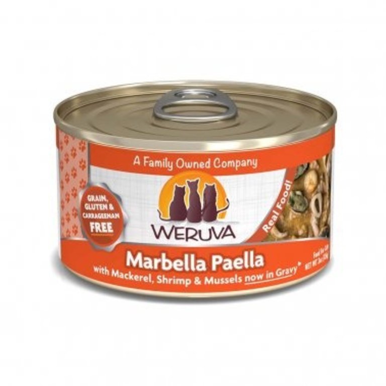 Weruva Weruva Marbella Paella with Mackerel, Shrimp & Mussels Grain-Free Canned Cat Food, 3 oz