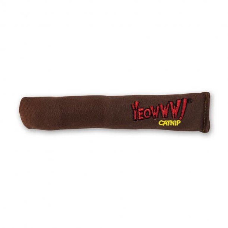 YEOWWW!/DUCKY WORLD YEOWWW Catnip Cigar Brown  7 Inch