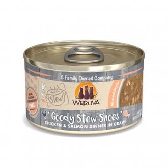 Weruva Weruva Goody Stew Shoes Chicken and Salmon Canned Cat Food, 2.8oz
