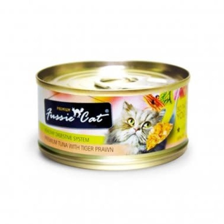 Fussie Cat Fussie Cat Premium Tuna with Prawns Formula in Aspic Grain-Free Canned Cat Food - 2.8 oz