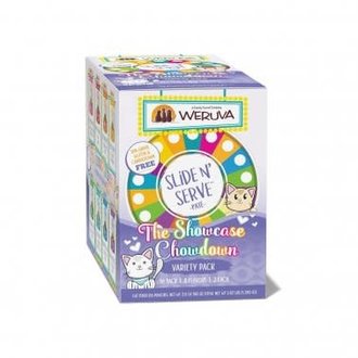 Weruva Weruva Slide N Serve Showcase Chowdown Pate Variety, 2.8oz pouch