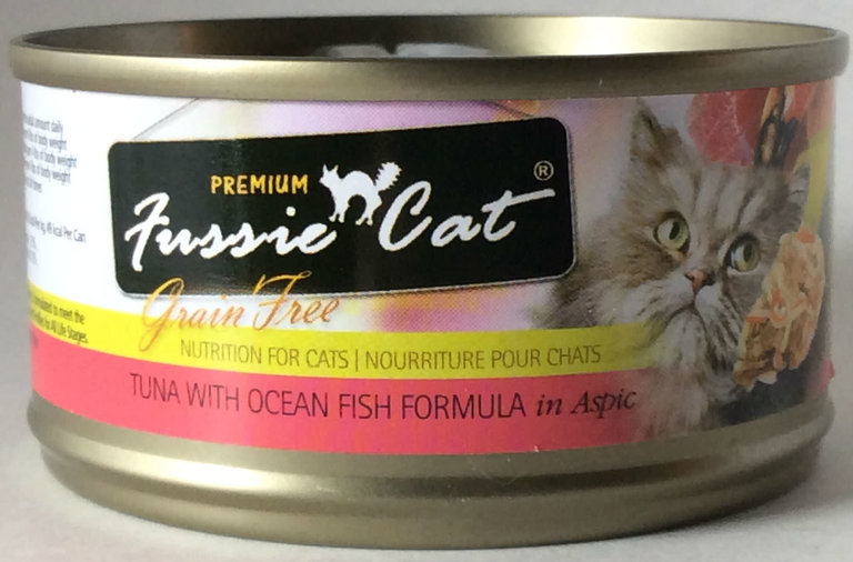 Fussie Cat Fussie Cat Premium Tuna with Ocean Fish Formula in Aspic Grain-Free Canned Cat Food - 2.8 oz