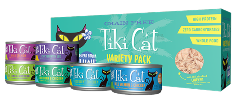 Tiki Cat Tiki Cat Queen Emma Luau Variety 12-Pack Canned Cat Food, 2.8 oz
