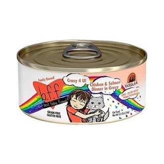 BFF BFF Oh My Gravy! Crazy 4 U! Chicken & Salmon Grain-Free Canned Cat Food 5.5 oz BFF BFF Oh My Gravy! Crazy 4 U! Chicken & Salmon Grain-Free Canned Cat Food 5.5 oz
