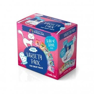Weruva Weruva Cats in the Kitchen Slide N' Serve Pate, Brat Pack Variety 12-Pack Pouches, 3oz.