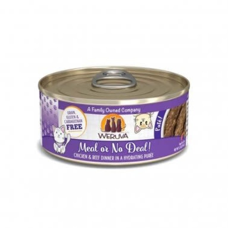 Weruva Weruva Pureed Meal or No Deal Chicken and Beef Pate Canned Cat Food 5.5oz