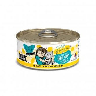 Weruva Weruva BFF PLAY, Topsy Turvy Chicken Turkey Pate Canned Cat Food, 5.5oz