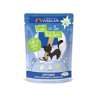 Weruva Weruva Cats in the Kitchen Slide N Serve Pate, Cattyshack Chicken Shrimp Dinner Cat Food 3 oz