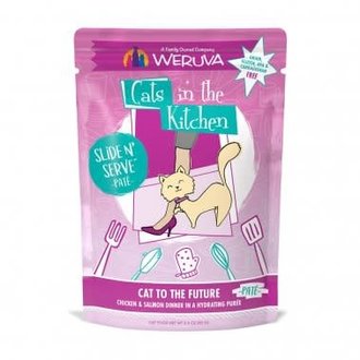 Weruva Weruva Cats in the Kitchen Slide N Serve Pate, Cat to The Future Chicken Salmon Dinner Cat Food 3 oz