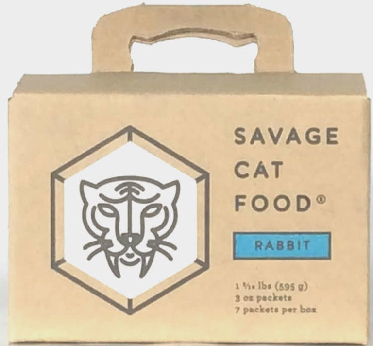Savage Savage Cat Raw Rabbit 3oz Patties Box