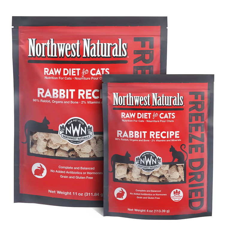 Northwest Naturals Northwest Naturals Freeze-Dried Cat Rabbit Nibbles  4 oz Bag