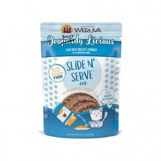 Weruva Weruva Slide N Serve Jeopurrdy Licious Chicken Breast Pate Dinner Cat Food Pouch 2.8 oz