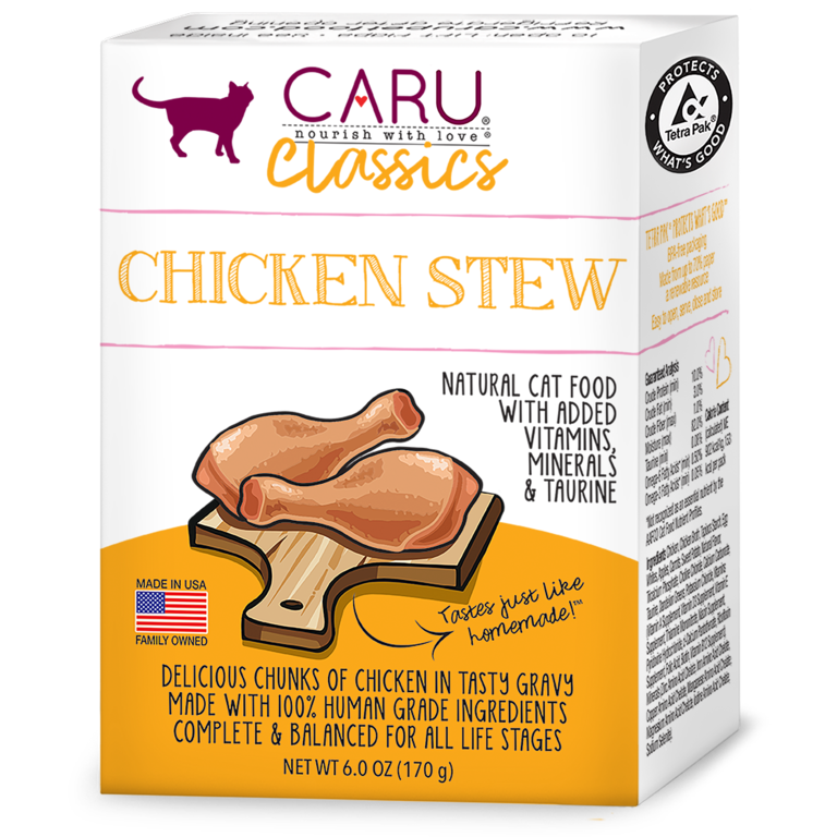 Caru Caru Classic Stews for Cats Chicken GF 6oz Carton