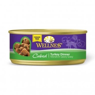 Wellness Wellness Turkey Morsels Cubed Dinner Cat Canned Food 5.5 oz Wellness Wellness Turkey Morsels Cubed Dinner Cat Canned Food 5.5 oz